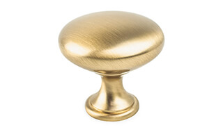 Berenson Modern Brushed Gold Round Mushroom Knob